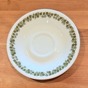 Corelle Vintage Green Daisy Floral Saucer set of 3